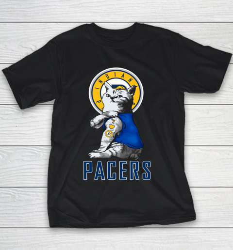 NBA Basketball My Cat Loves Indiana Pacers Youth T-Shirt