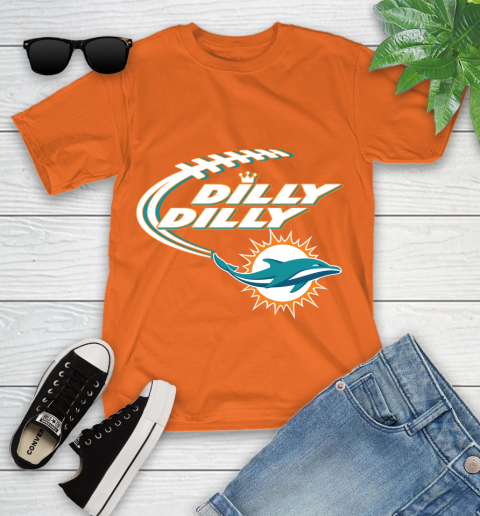 NFL Miami Dolphins Dilly Dilly Football Sports Youth T-Shirt 7