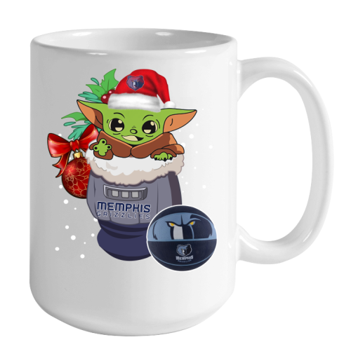 Memphis Grizzlies Christmas Baby Yoda Star Wars Funny Happy NBA Color Changing Mug 15oz 2