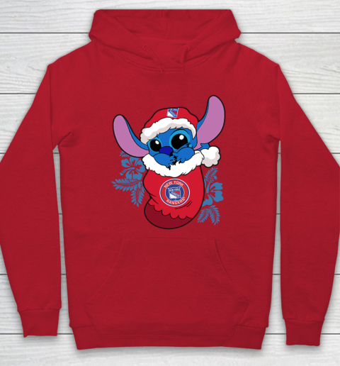 New York Rangers Christmas Stitch In The Sock Funny Disney NHL Hoodie 10