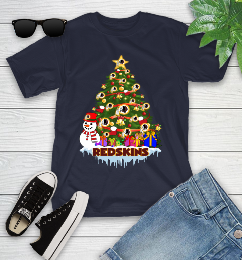 Washington Redskins Merry Christmas NFL Football Sports Youth T-Shirt 3