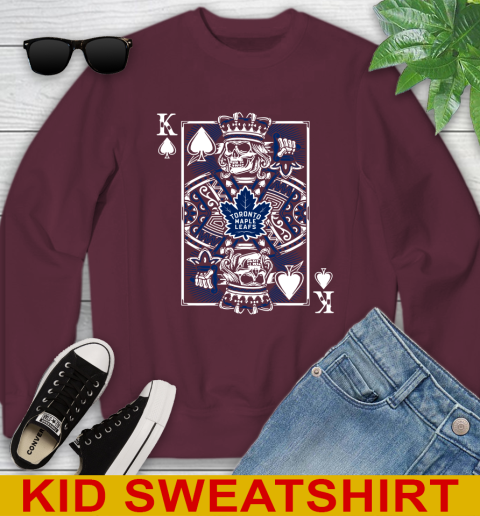 Toronto Maple Leafs NHL Hockey The King Of Spades Death Cards Shirt Youth Sweatshirt 4