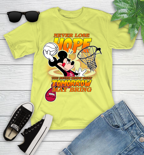 Houston Rockets NBA Basketball Mickey Disney Never Lose Hope Youth T-Shirt 10