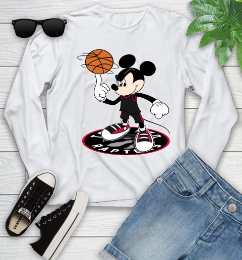 NBA Basketball Toronto Raptors Cheerful Mickey Disney Shirt not broken the mould Youth Long Sleeve 2