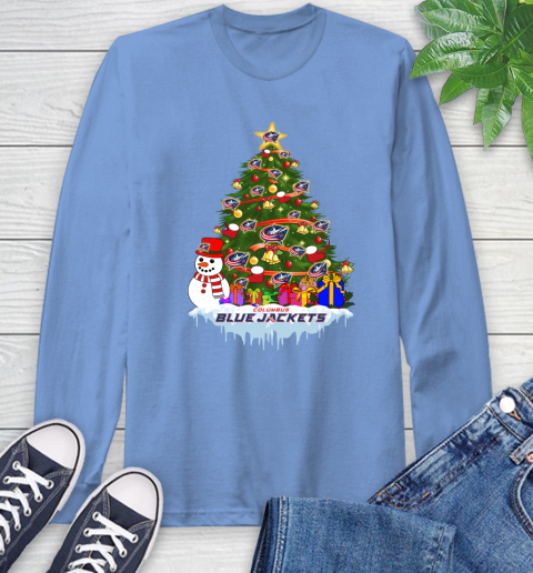 Columbus Blue Jackets Merry Christmas NHL Hockey Sports Long Sleeve T-Shirt 11
