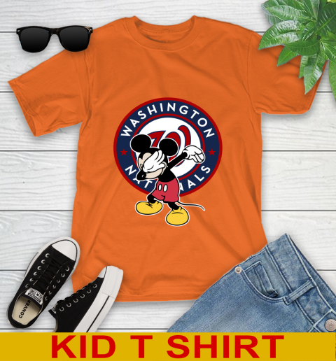 Washington Nationals MLB Baseball Dabbing Mickey Disney Sports Youth T-Shirt 7