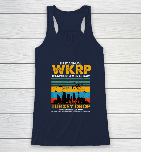 Wkrp Turkey Drop Shirt Turkey Drop T Shirt Turkey Drop Retro Racerback Tank 8