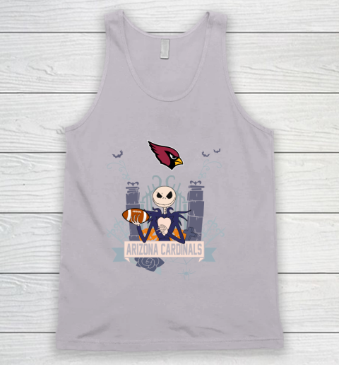 NFL Arizona Cardinals Football Jack Skellington Halloween Tank Top 3