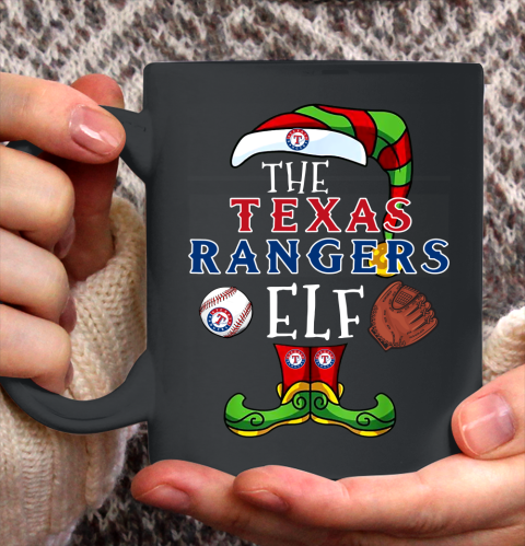 Texas Rangers Christmas ELF Funny MLB Ceramic Mug 11oz