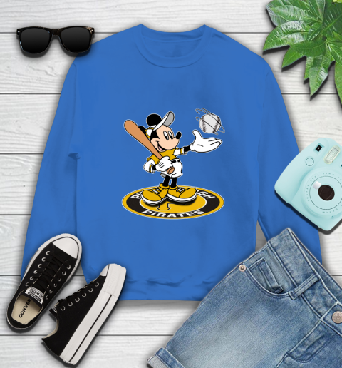MLB Baseball Pittsburgh Pirates Cheerful Mickey Disney Shirt Sweatshirt 9