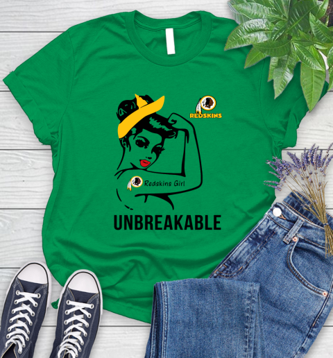 NFL Washington Redskins Girl Unbreakable Football Sports Women's T-Shirt 4