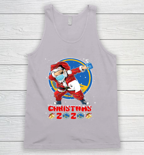 Golden State Warriors Funny Santa Claus Dabbing Christmas 2020 NBA Tank Top 3