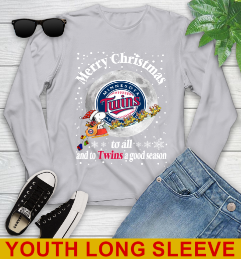 Minnesota Twins Merry Christmas To All And To Twins A Good Season MLB Baseball Sports Youth Long Sleeve 5
