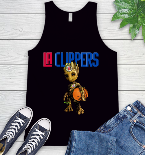 LA Clippers NBA Basketball Groot Marvel Guardians Of The Galaxy Tank Top 2