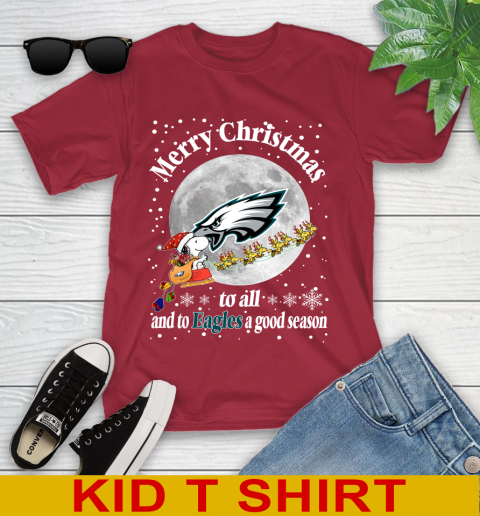 Philadelphia Eagles Merry Christmas To All And To Eagles A Good Season NFL Football Sports Youth T-Shirt 12