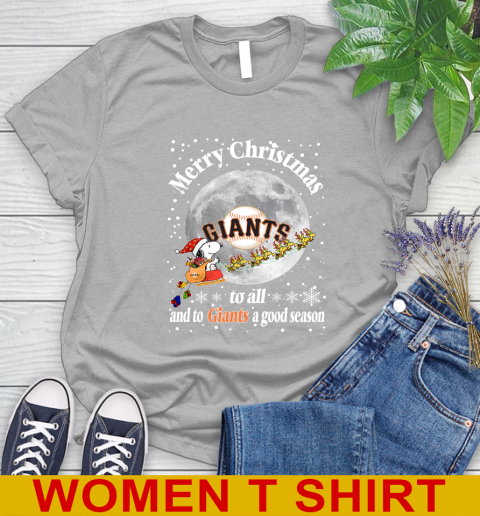San Francisco Giants Merry Christmas To All And To Giants A Good Season MLB Baseball Sports Women's T-Shirt 5