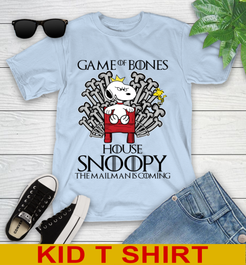 Game of bones house snoopy the mailman is coming tshirt 90
