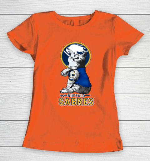 NHL My Cat Loves Buffalo Sabres Hockey Women's T-Shirt 3