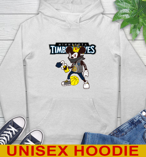Minnesota Timberwolves NBA Basketball Mickey Peace Sign Sports Hoodie
