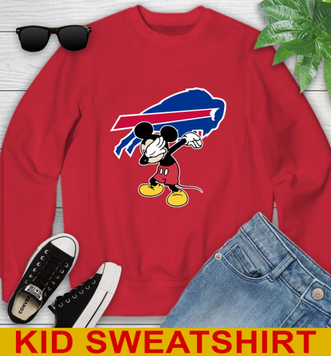 Buffalo Bills NFL Football Dabbing Mickey Disney Sports Youth Sweatshirt 8