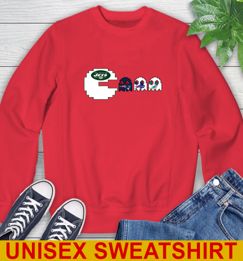 New York Jets NFL Football Pac Man Champion Sweatshirt 10