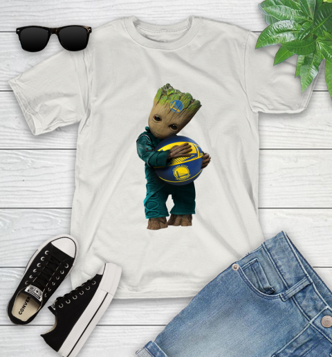 NBA Groot Guardians Of The Galaxy Basketball Sports Golden State Warriors Youth T-Shirt 12