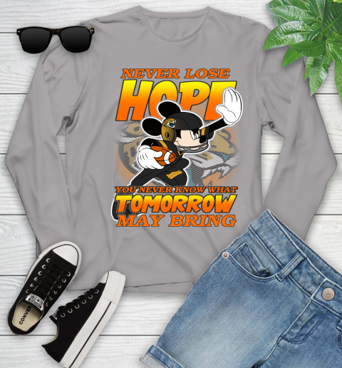 Jacksonville Jaguars NFL Football Mickey Disney Never Lose Hope Youth Long Sleeve 6 Jacksonville Jaguars NFL Football Mickey Disney Never Lose Hope Youth Long Sleeve - Image 6