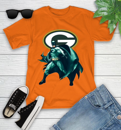 NFL Batman Football Sports Green Bay Packers Youth T-Shirt 7
