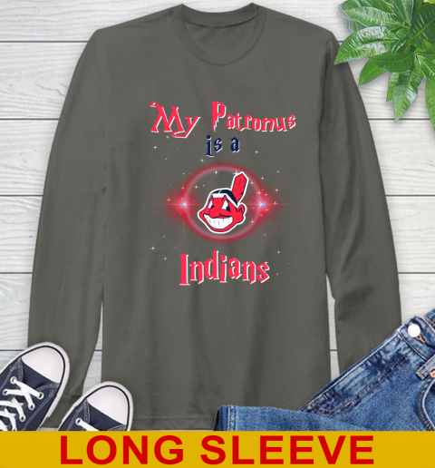 MLB Baseball Harry Potter My Patronus Is A Cleveland Indians Long Sleeve T-Shirt 10