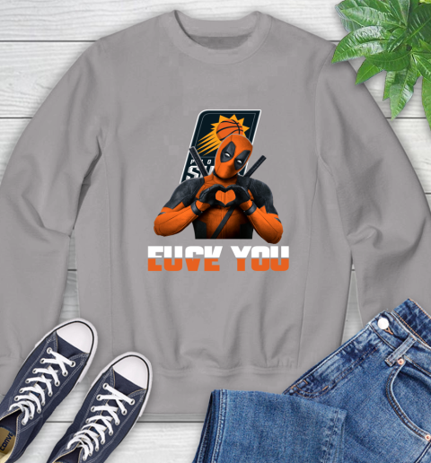 NBA Phoenix Suns Deadpool Love You Fuck You Basketball Sports Sweatshirt 5