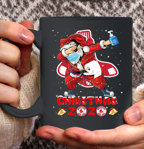 Boston Red Sox Funny Santa Claus Dabbing Christmas 2020 MLB Ceramic Mug 11oz 2