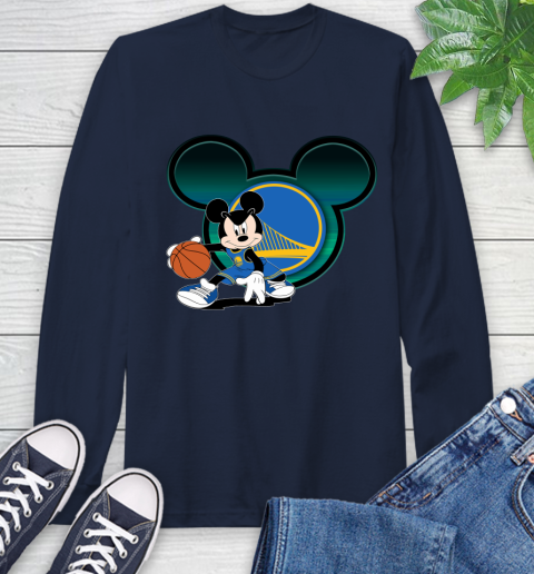 NBA Golden State Warriors Mickey Mouse Disney Basketball Long Sleeve T-Shirt 4