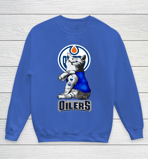 NHL My Cat Loves Edmonton Oilers Hockey Youth Sweatshirt 6