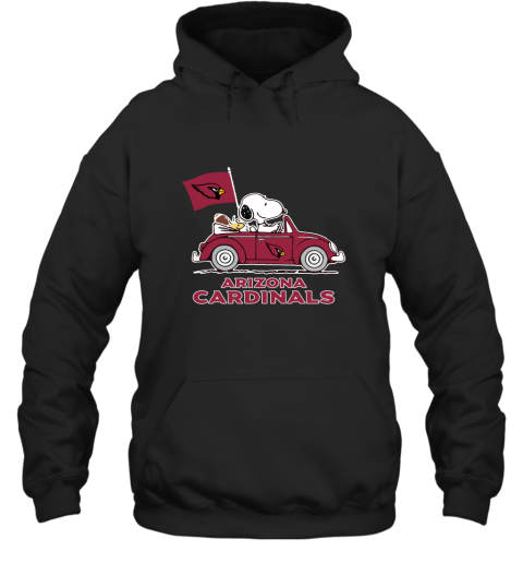 Snoopy And Woodstock Ride The Arizona Cardinals Car NFL Hoodie