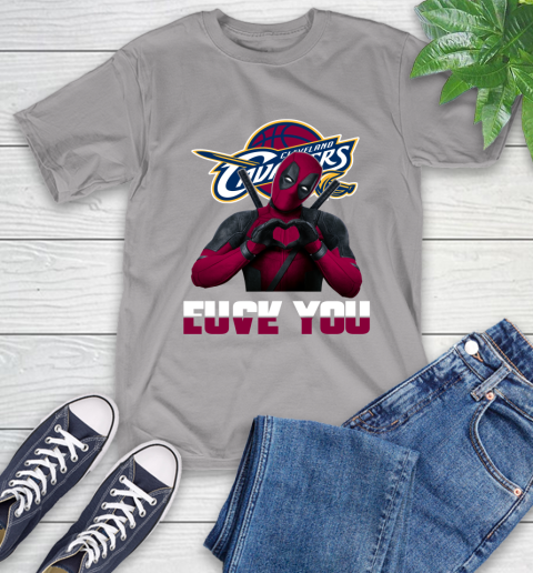 NBA Cleveland Cavaliers Deadpool Love You Fuck You Basketball Sports T-Shirt 6