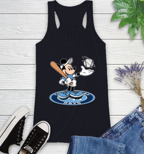 MLB Baseball Tampa Bay Rays Cheerful Mickey Disney Shirt Racerback Tank 9