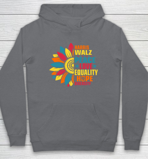 Equality Hope Diversity Kamala Harris Waltz Peace Love Hoodie 3