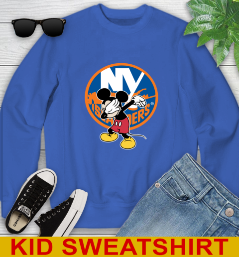 New York Islanders NHL Hockey Dabbing Mickey Disney Sports Youth Sweatshirt 7