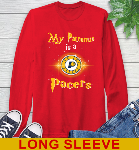 NBA Basketball Harry Potter My Patronus Is A Indiana Pacers Long Sleeve T-Shirt 12