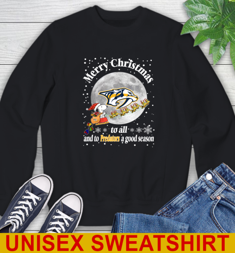 Nashville Predators Merry Christmas To All And To Predators A Good Season NHL Hockey Sports Sweatshirt