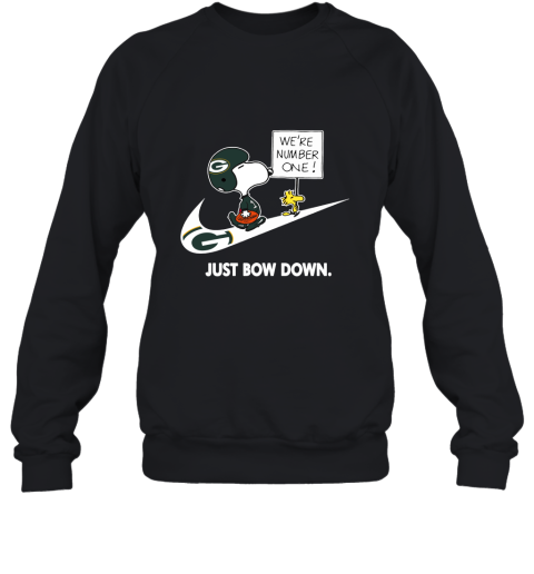 Green Bay Packers Are Number One – Just Bow Down Snoopy Sweatshirt