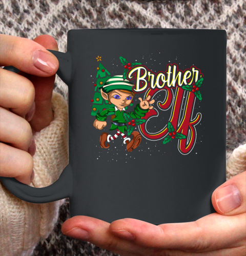 Matching Family Christmas Party Pajama Brother Elf Ceramic Mug 11oz