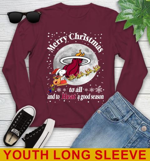Miami Heat Merry Christmas To All And To Heat A Good Season NBA Basketball Sports Youth Long Sleeve 6