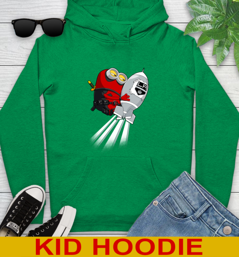 NHL Hockey Los Angeles Kings Deadpool Minion Marvel Shirt Youth Hoodie 8