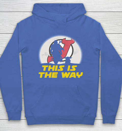 New Jersey Devils NHL Ice Hockey Star Wars Yoda And Mandalorian This Is The Way Hoodie 6