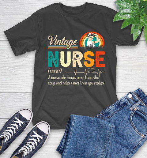 Nurse Shirt Vintage Nurse Definition Funny Retro Nursing Gifts Men Women T Shirt T-Shirt