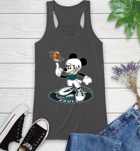 NFL Football Philadelphia Eagles Cheerful Mickey Disney Shirt Racerback Tank 12