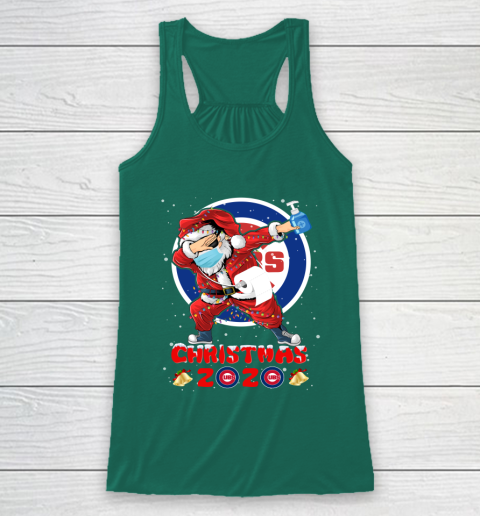 Chicago Cubs Funny Santa Claus Dabbing Christmas 2020 MLB Racerback Tank 5