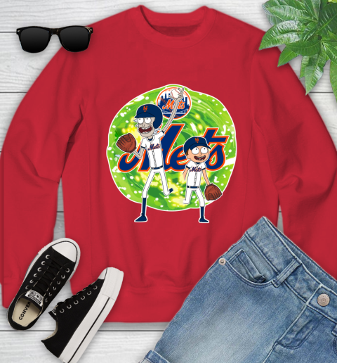 MLB New York Mets Rick And Morty Baseball Sports Youth Sweatshirt 9