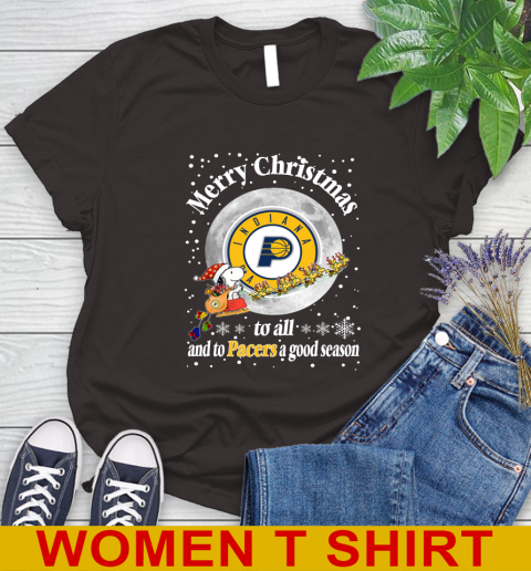 Indiana Pacers Merry Christmas To All And To Pacers A Good Season NBA Basketball Sports Women's T-Shirt 9